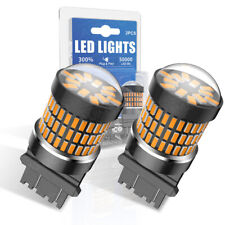 LED DRL Driving Daytime Running Light Bulb Kit 3157 4114 4157 Amber Yellow 3000K picture