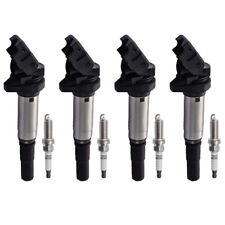4X Ignition Coils + 4X Iridium Spark Plugs For 2012-2016 BMW 328i 528i Z4 2.0L picture