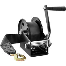 VEVOR Hand Winch Heavy Duty Hand Crank 1200lbs 23ft Polyester Strap for Boat/ATV picture