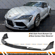 For 2020-24 Toyota Supra MK5 Real Carbon Fiber AG 3pc Style Front Bumper Lip Kit picture