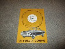 Original 1965 Lancia Fulvia Sport Coupe Factory Sales Brochure RARE picture