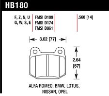 Hawk Performance HB180F.560 Virtually Noise-Free Disc Brake Pads picture