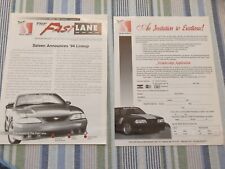 Team Saleen Mustang S351 1994 Fast Lane Newsletter Brochure Literature Catalog  picture