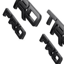2X Matte Black Pillar Plate Side Badge For Pro Tailgate Emblem Letter PT41300150 picture