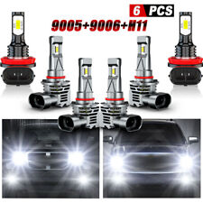 For Dodge Avenger 2013-2014 6000K LED Headlight HI/LO + Fog Light Bulbs Combo 6x picture