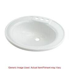Lippert 209635 White Better Bath RV Oval Lavatory Sink - 19-3/4