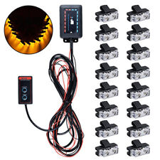 Car Front Amber 32-LED Grill Mount Strobe Light Warning Flashing Tow Truck Kit picture