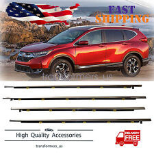 4pcs For Honda CRV 2017-2022 Outer Window Moulding Trim Weatherstrip Seal Strip picture