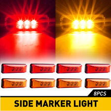 4x Amber LED Side Marker Lights RV Truck Trailer Clearance Light Waterproof EOA picture