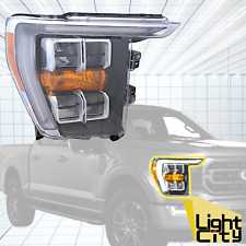 For 2021-2024 Ford F150 Passenger Side QUAD LED Headlight Chrome w/o AFS RH picture
