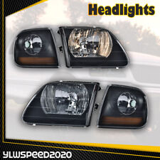 1Pair Lightning Style Headlights & Corner Parking Lights Fit For F150 Expedition picture