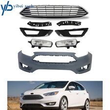 For 2015-18 Ford Focus S/SE/SEL Complete Front Bumper Cover + Upper Grill Grille picture