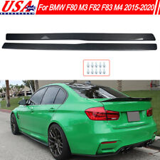 Side Skirt Extension Lip For BMW F80 M3 F82 M4 M Sport 2015-20 Carbon Fiber Look picture