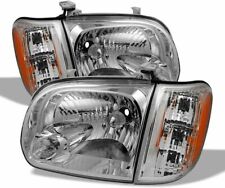 Fits 05-07 Toyota Sequoia/05-07 Tundra (Double Cab Only) 4pc Headlights Blk Set picture