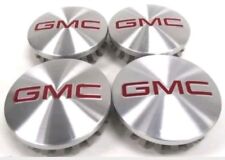 4pcs GMC Brushed Aluminum wheel Center Caps 22837060 83mm 3.25
