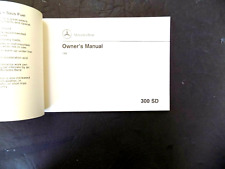 MERCEDES 1992 OWNERS MANUAL w140 300 sd HANDBOOK user guide 300sd new original picture