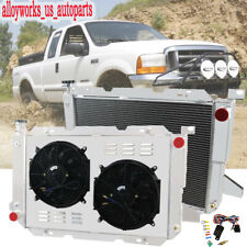 4 Row Radiator+Shroud Fan Kits for 1985-1997 95 Ford F-150 F-250 F350 Bronco V8 picture