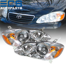 For 2003-2008 Toyota Corolla Chrome Housing Headlights+Amber Corners Left+Right picture