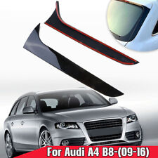 2PCS For Audi A4 B8 Allroad Avant Gloss Black Rear Window Side Wing Spoiler picture