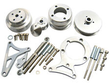 79-93 Mustang 5.0L SB Ford 302 Pulley & Bracket Kit Foxbody Serpentine Aluminum picture