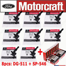 8pcs OEM Motorcraft DG511 Ignition Coil & Spark Plug SP546 For F150 Ford Lincoln picture