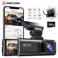 REDTIGER 4K Dual Dash Camera Front and Rear Dash Cam For Cars with 128GB SD Card picture