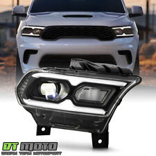 For 2021-2024 Dodge Durango Black w/Halogen Turn Signal LED Headlight Passenger picture