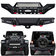 Vijay For 2007-2018 Jeep Wrangler JK Front or Rear Bumper with LED Lights picture