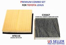 PREMIUM Engine Air Filter & CHARCOAL Cabin Filter for 2018-2023 CAMRY Non-Hybrid picture