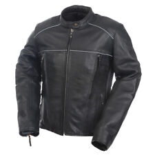 Women's Mossi Journey Leather Jacket Black Ladies Motorcycle Riding Coat picture