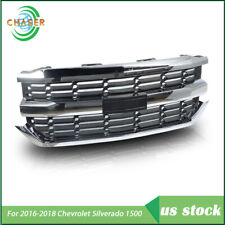 For 2016-2018 Chevrolet Silverado 1500 Front Grille Upper Grill Plastic Chrome picture