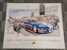 1996 Dodge Viper VOI Poster GTS RT/10 Indy 500 Pace Car Indianapolis Original picture