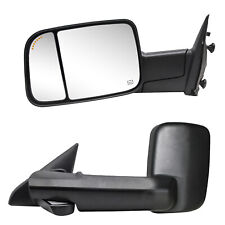 Pair Towing Mirrors For 09-18 Dodge Ram 1500 2500 3500 Power Heated Arrow Sensor picture