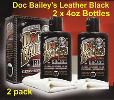 2 PACK Doc Bailey's Leather Black 4oz Detail Kit picture