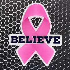 Pink Cancer Ribbon  Domed Decal Car sticker 3D 3.31