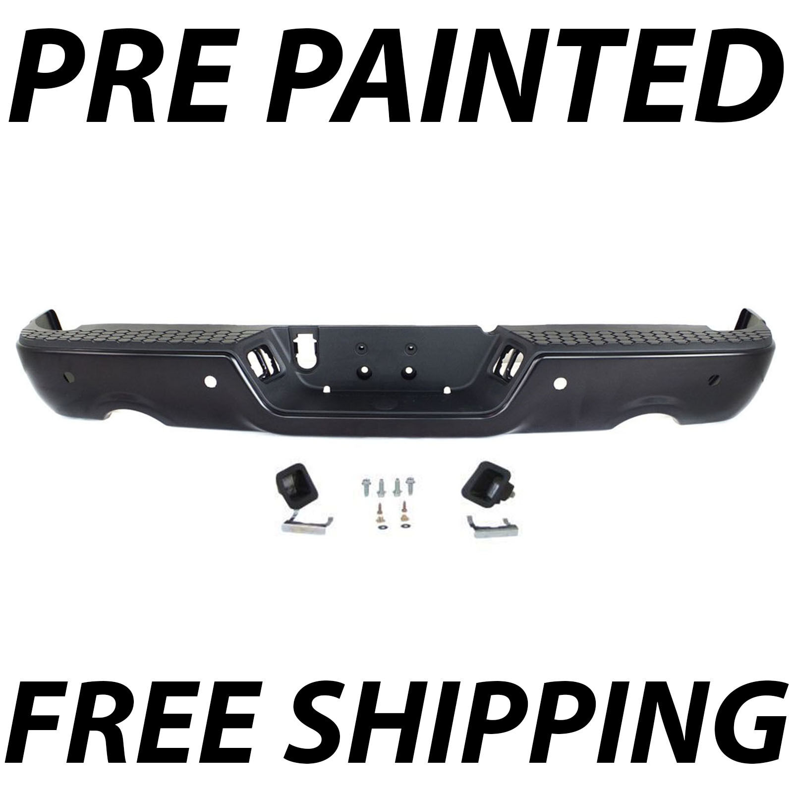 NEW Painted To Match - Complete Steel Rear Step Bumper for 2009-2018 RAM 1500