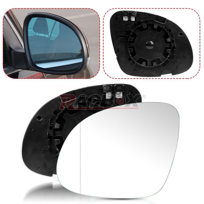 Mirror Glass w/Backing Plate for VW Tiguan 2009-2017 Driver Left Side Heated