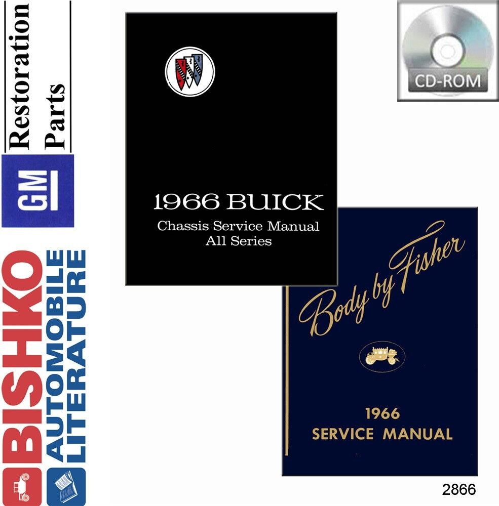 1966 Buick Wildcat Riviera Skylark Special Shop Repair Service  Manual DVD OEM