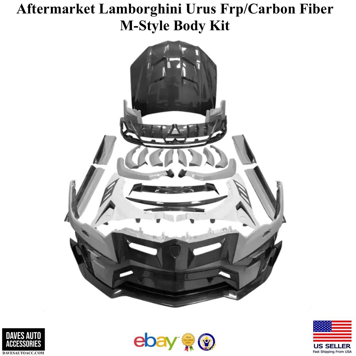 Fits 2018-2022 Lamborghini Urus Carbon Fiber Front Bumper M-Style Body Kits