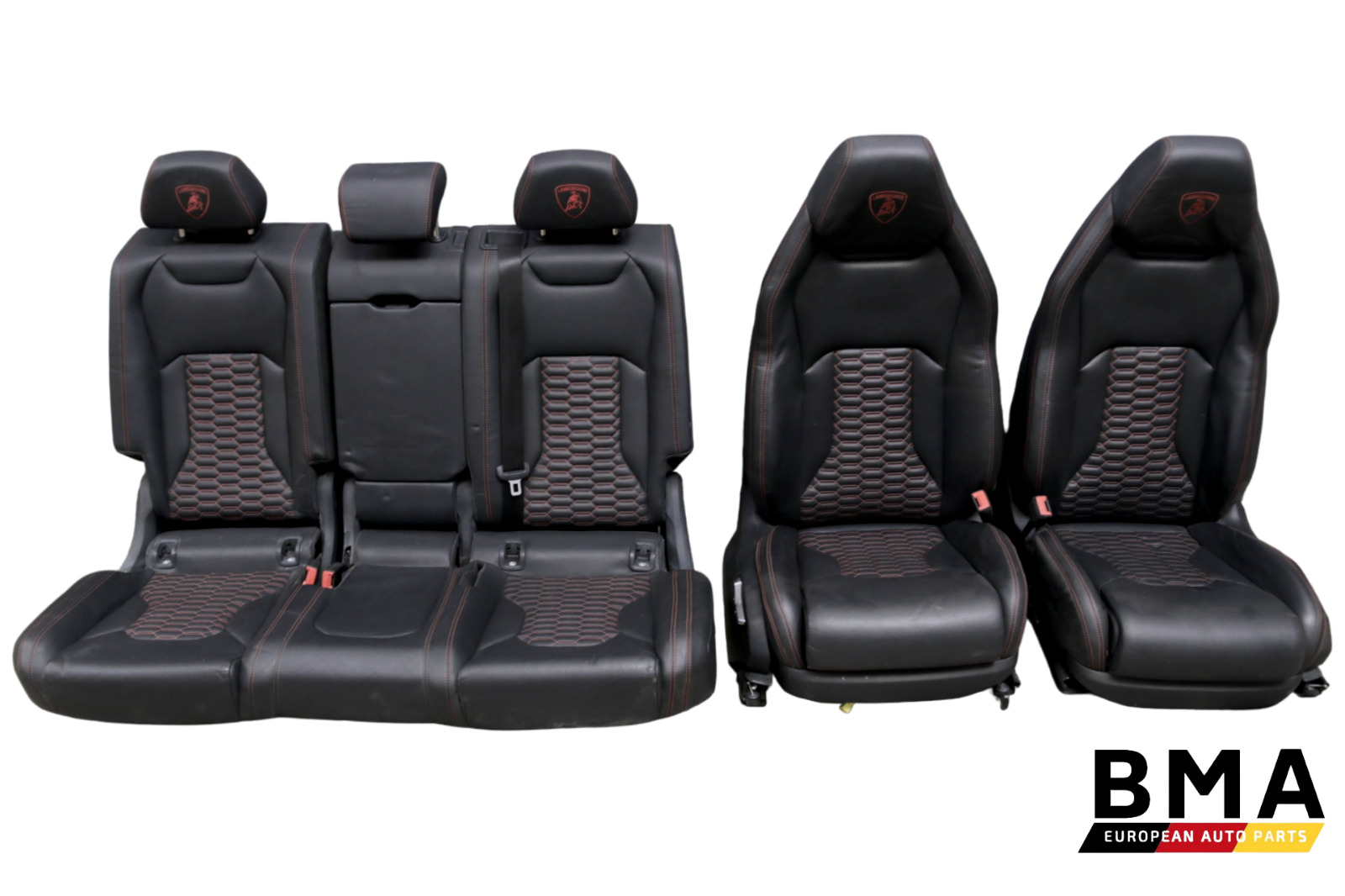 Lamborghini Urus Black Leather Front & Rear Seats Interior 2019 - 2023 Oem