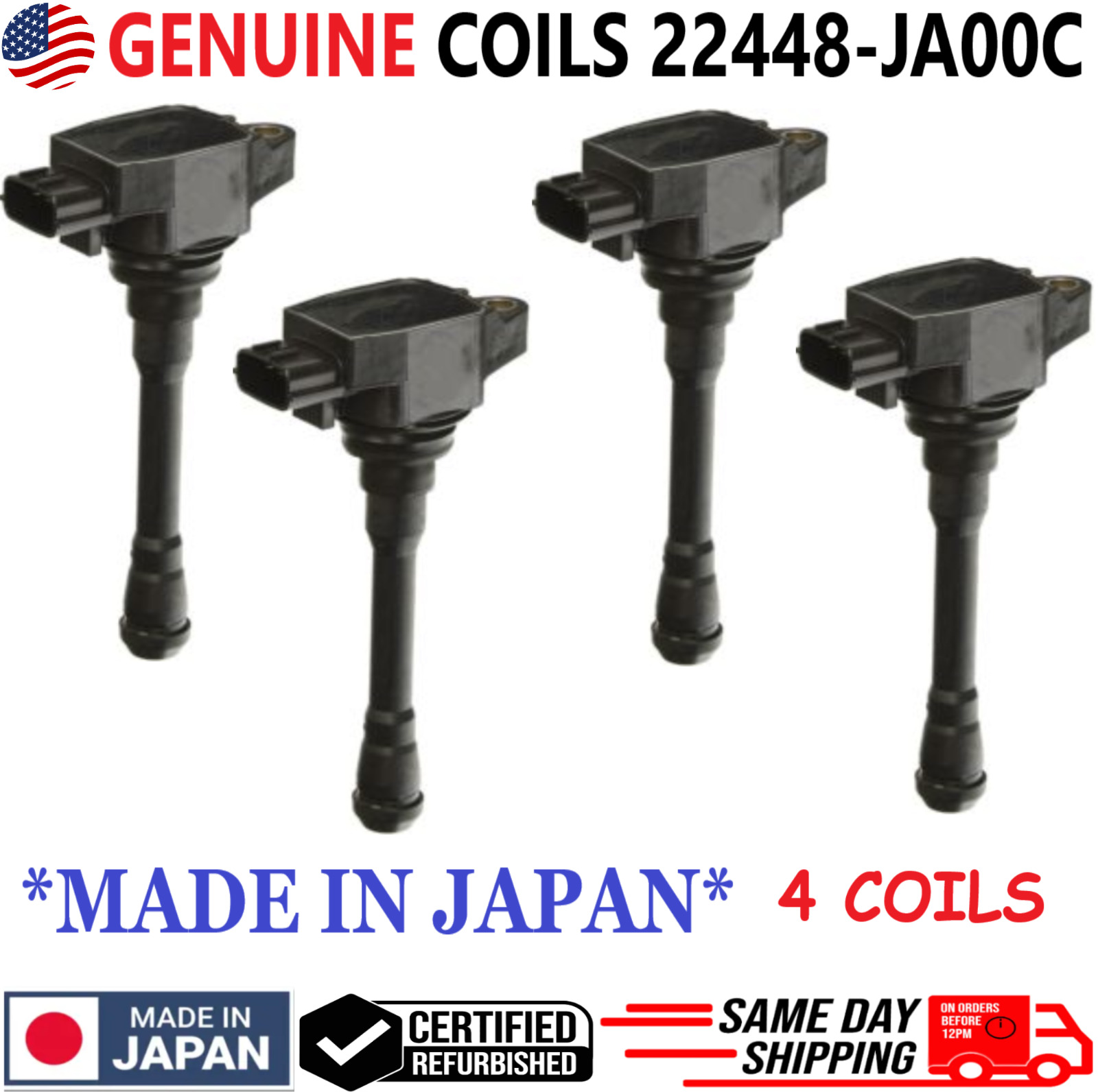 GENUINE NISSAN Ignition Coils For 2007-2019 Nissan & Infiniti I4 V8, 22448-JA00C