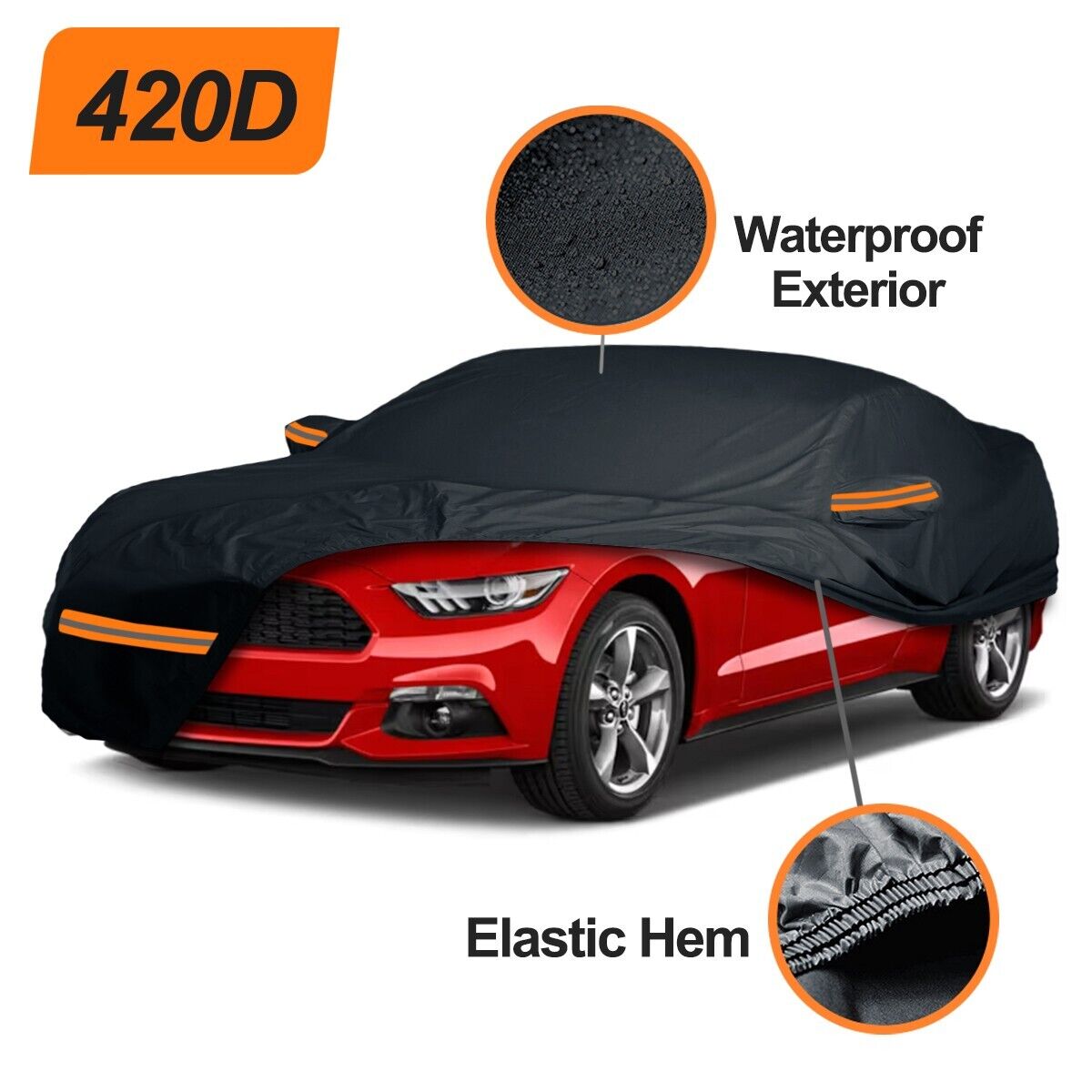 420D CUSTOM FIT [FORD MUSTANG GT] CAR COVER 100% Waterproof All-Weather Outdoor