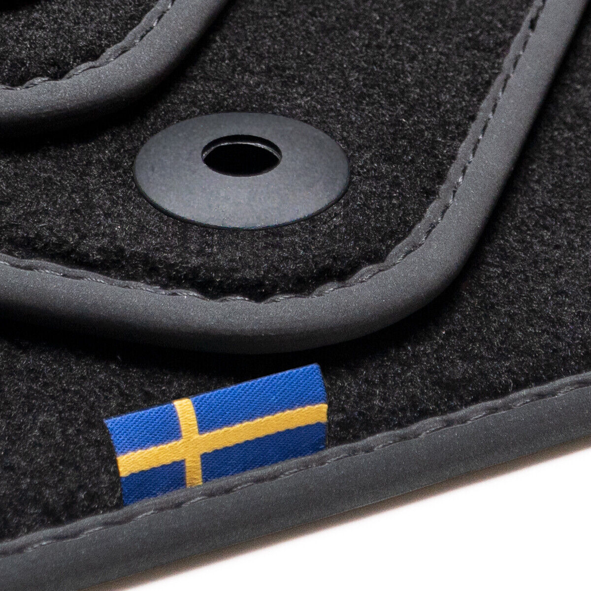For Volvo XC90 Black Carpet Car Mats – 2016-2023 OEM quality Velour