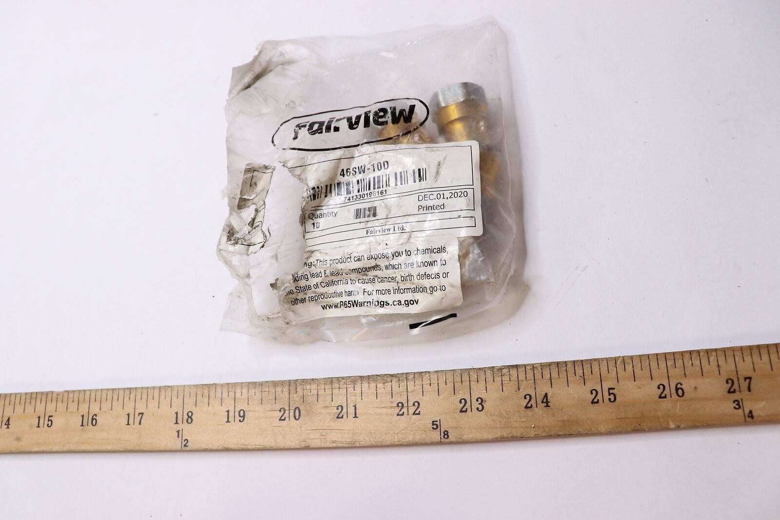 (4-Pk) Fairview Brass Pressure Fitting Adapter 1/2\