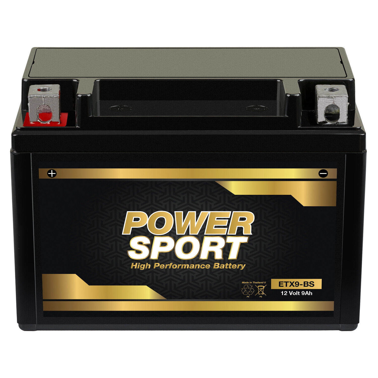 12V 9AH YTX9-BS Replacement for Motorcycles, ATV,  Maintenance Free Battery