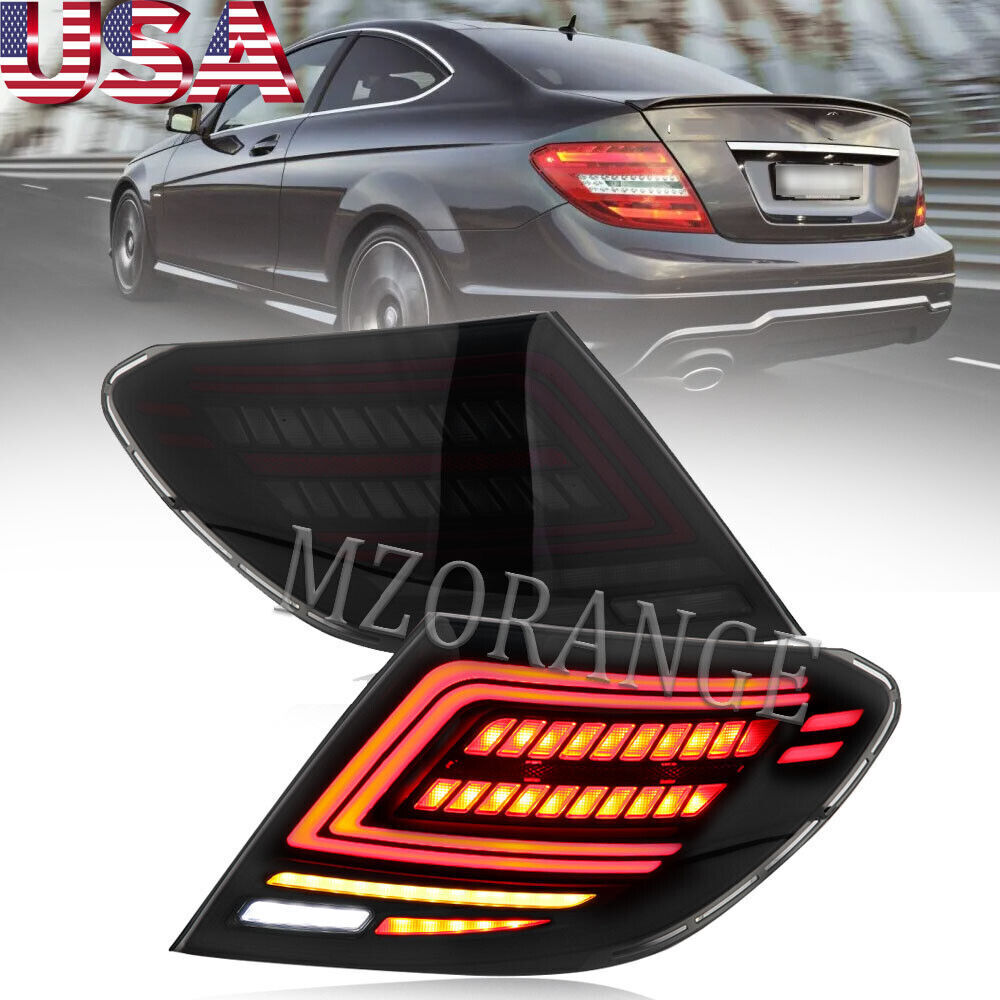 Smoked LED Tail Light Brake Lamp For Mercedes Benz W204 C200 C250 C300 2007-2014