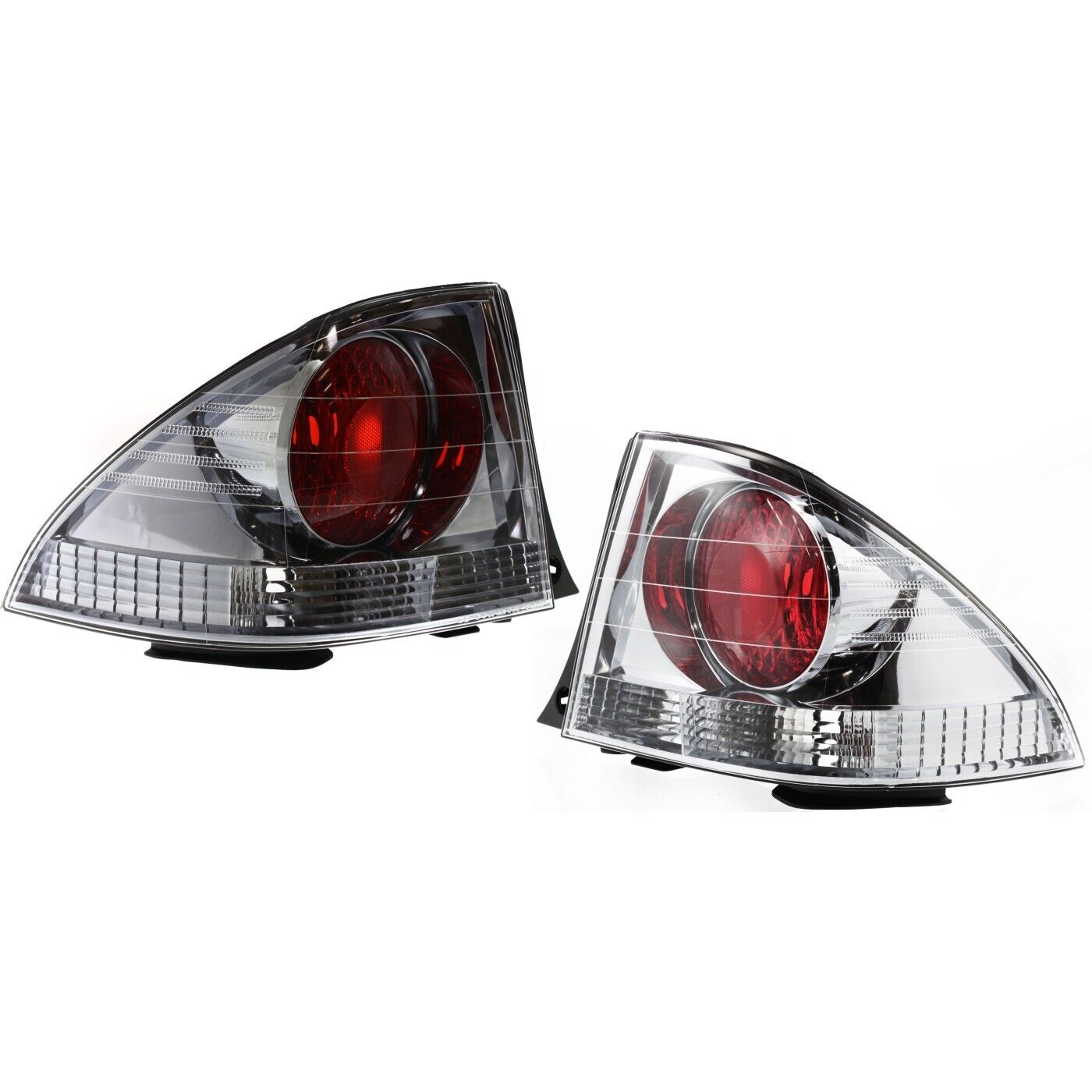 Set of 2 Tail Light For 2001 Lexus IS300 LH & RH Clear & Red Lens