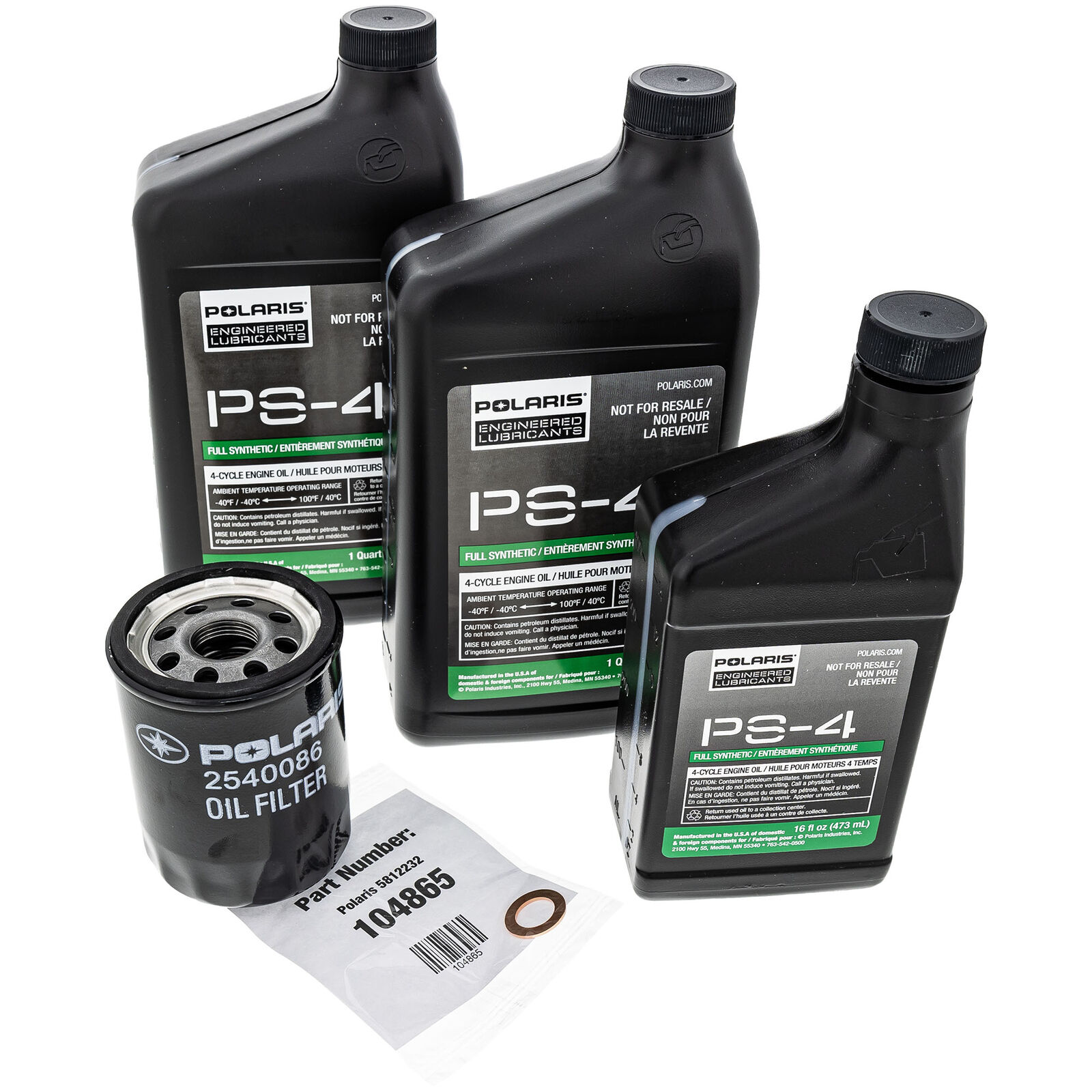 Polaris 2879323 PS-4 Oil Change Kit RZR Ranger General RS1 1000 900 2540086