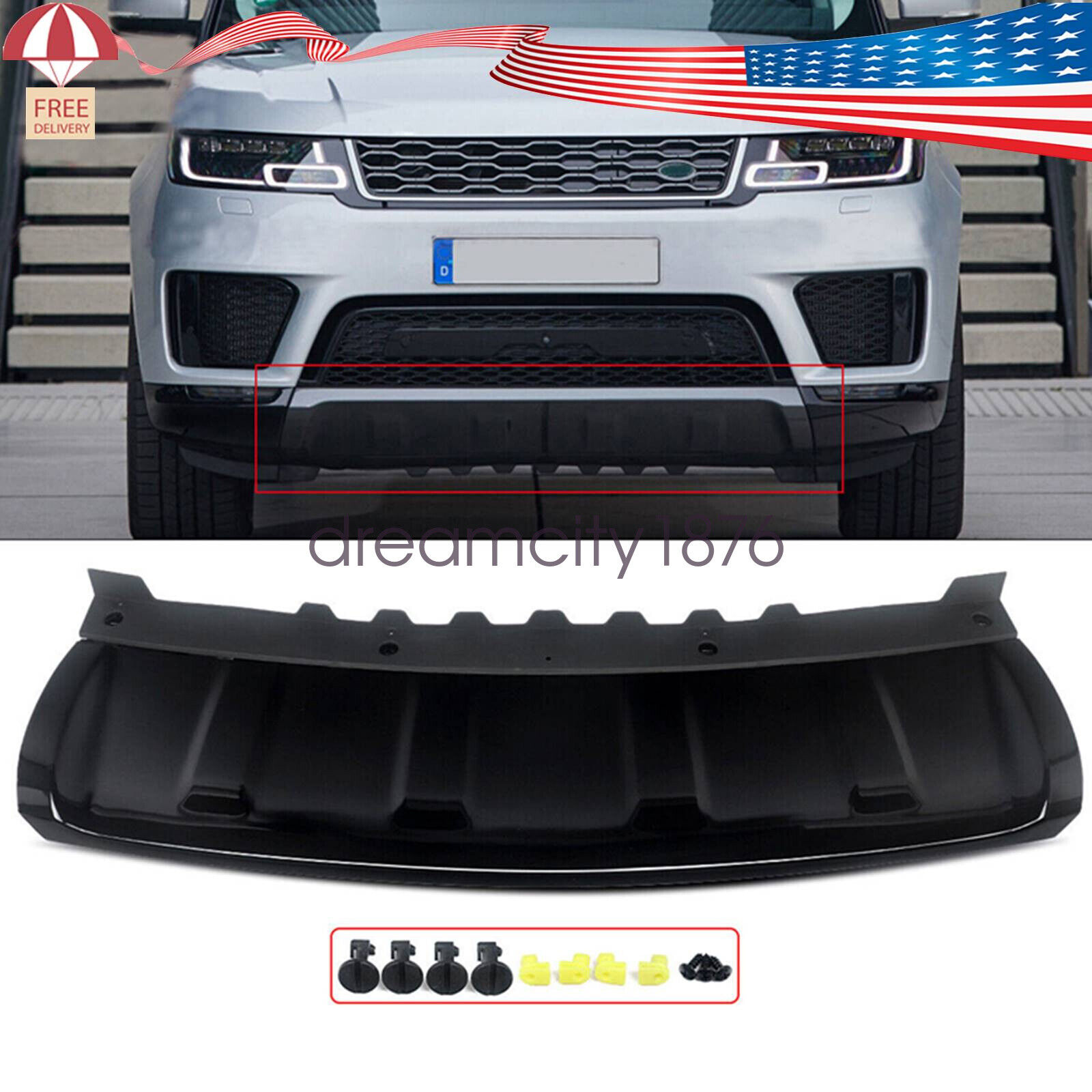 Fit For Range Rover Sport 2018-2021 Black Front Bumper Lower Guard Plate Cover