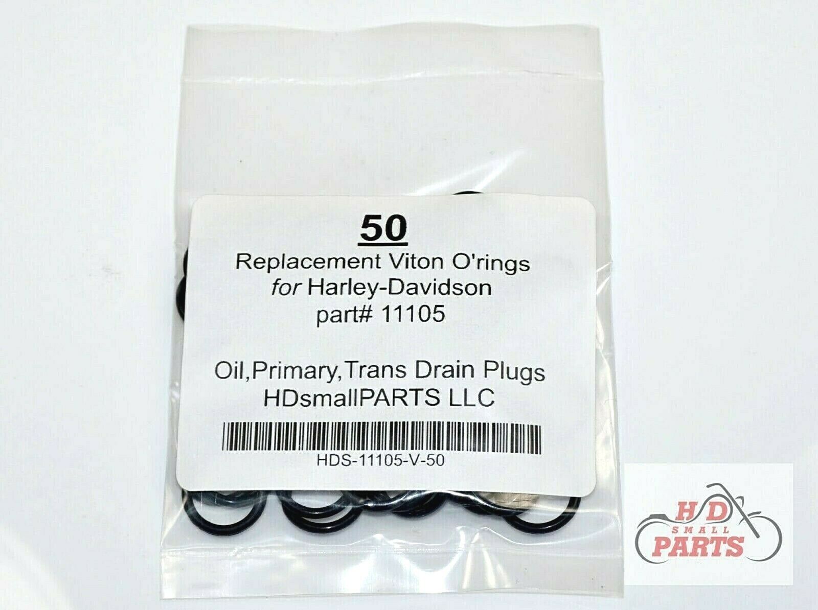 50 Harley Davidson replacement Viton O-Ring Oil Trans Primary Drain Plug #11105 